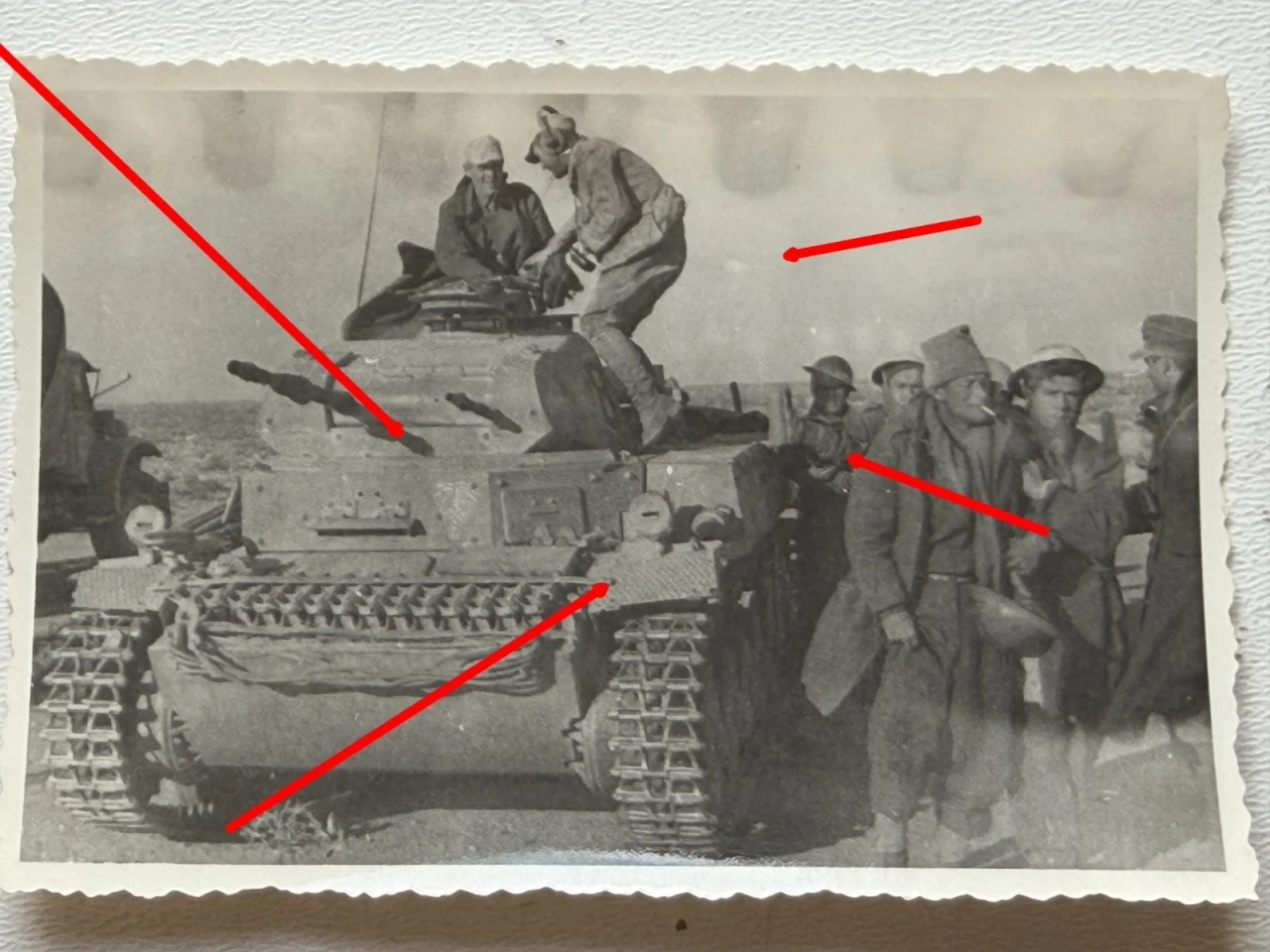 Foto Afrika Korps Panzer Rgt 8 an der Front Panzerschlacht TOP