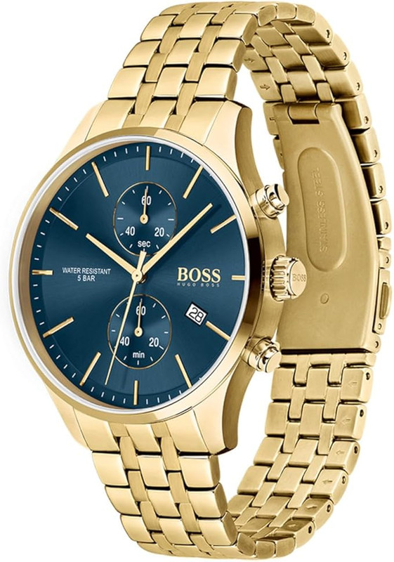 Hugo Boss Associate Black Ionic Plated Steel Watch – Bold Elegance