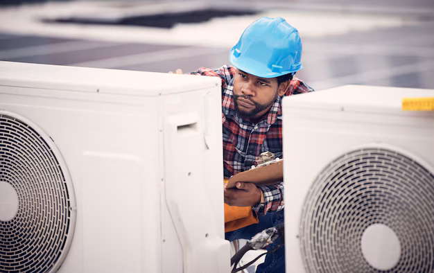 HVAC Technician Air Conditioner Inspection