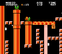 Warping down the second vertical pipe in Air 1-2's second room.