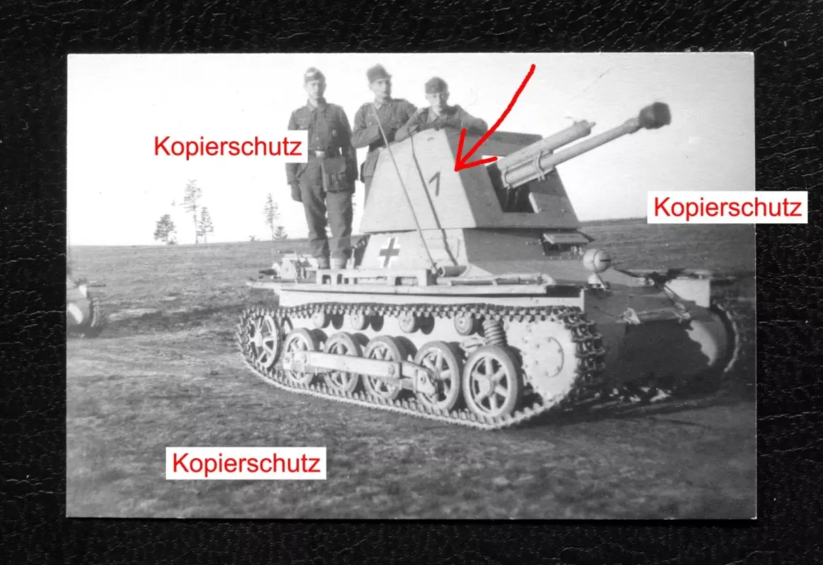 Orig. Top Foto Tank Panzer - Panzerjäger 1 mit 4,7 cm PaK und aufgemaltem Namen