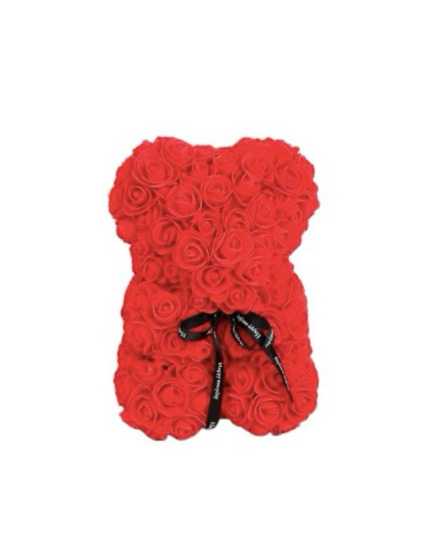Urs rosu - minitrandafiri din spuma