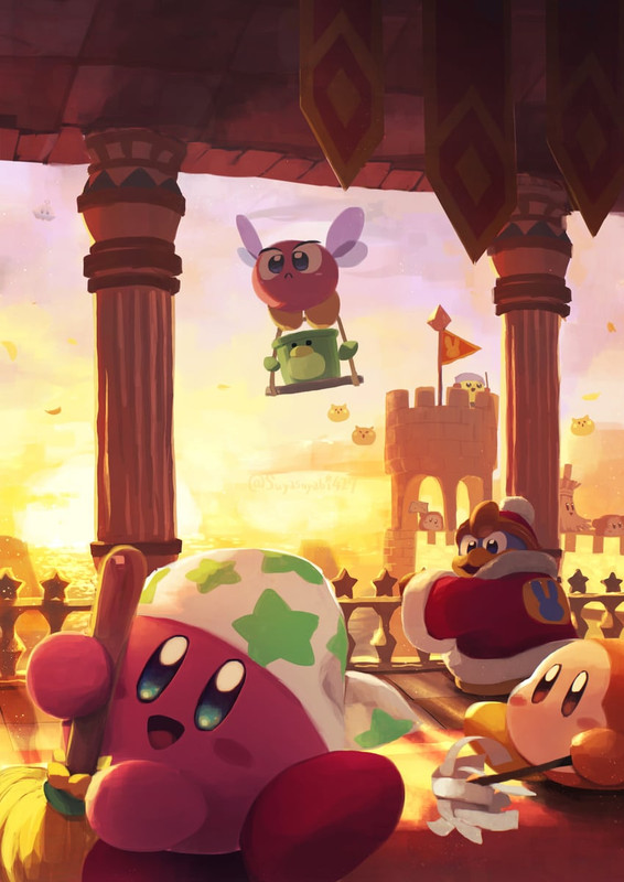 kirby-king-dedede-waddle-dee-scarfy-bron