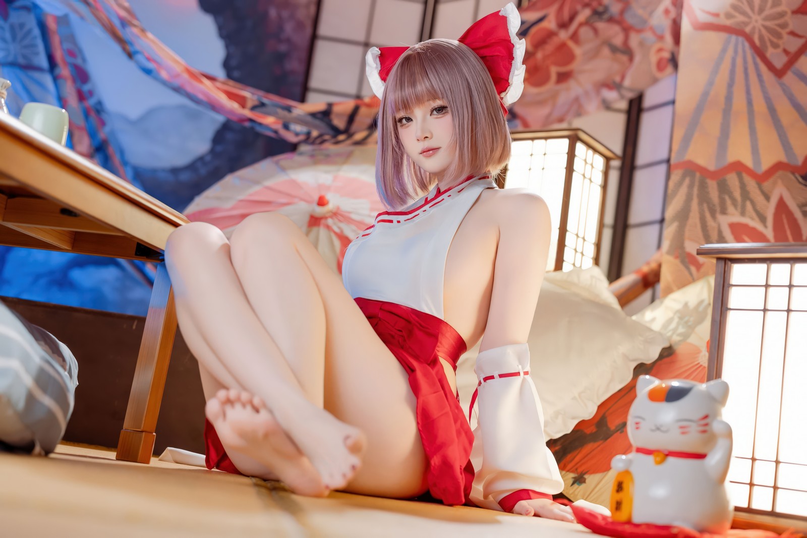 屿鱼 Yuyu 兼职巫女 Cosplay 写真图集（66P｜639MB）插图5