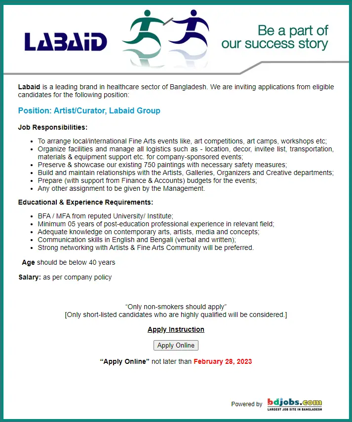 Labaid Socialized Hospital Job Circular 2023