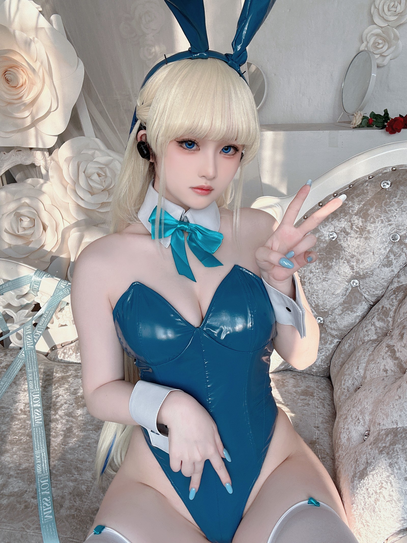 屿鱼 Yuyu Toki × 飛鳥馬トキ 蓝色兔女郎 Cosplay 写真集（45P｜522MB）插图
