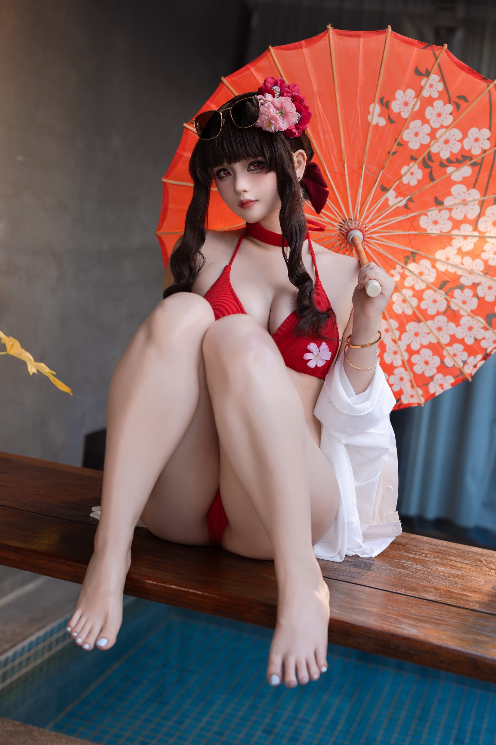 屿鱼 Yuyu 樱花泳装 Cosplay 写真合集｜季节限定（80P｜980MB）插图7