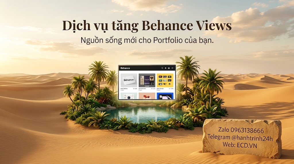 tăng behance views pro portfolio behance