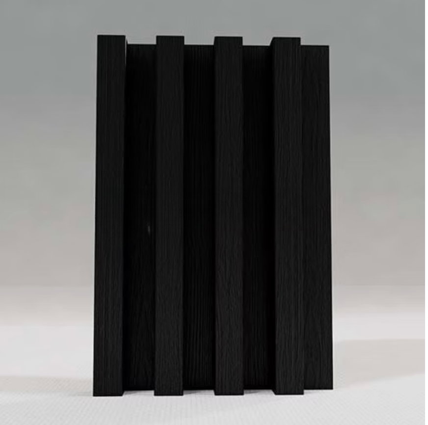 Painel Ripado WPC Madeira Preto