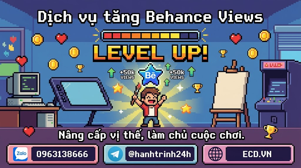 dịch vụ tăng behance views 2024 cho project