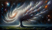 DALL-E-2023-10-13-17-12-38-Oil-painting-In-the-vast-quiet-void-of-space-a-lone-tree-emerges-as