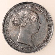 20 Reales 1850. Isabel II. Madrid. Segundo tipo. PAS5289