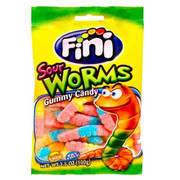 Fini Sour Worms Candy 100G