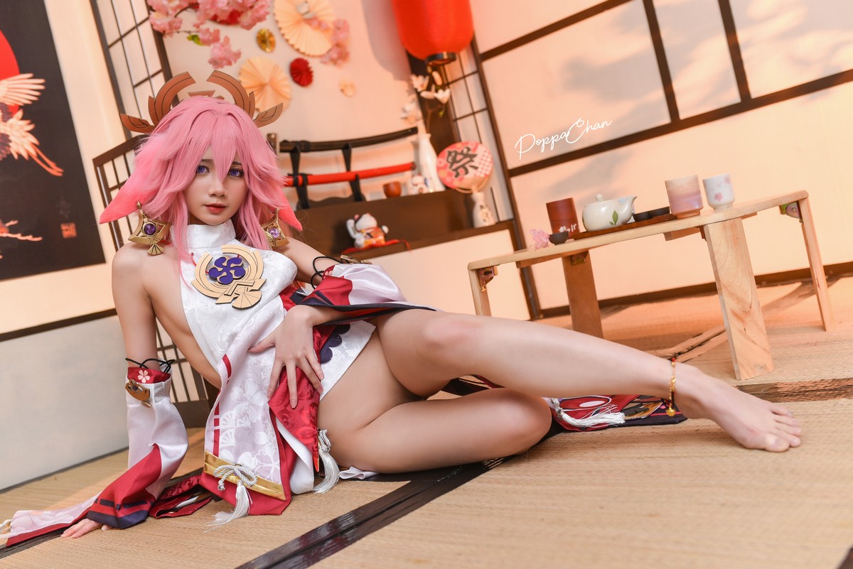 PoppaChan Yae Miko Cosplay (Genshin Impact) – 55 Photos 224MB插图5