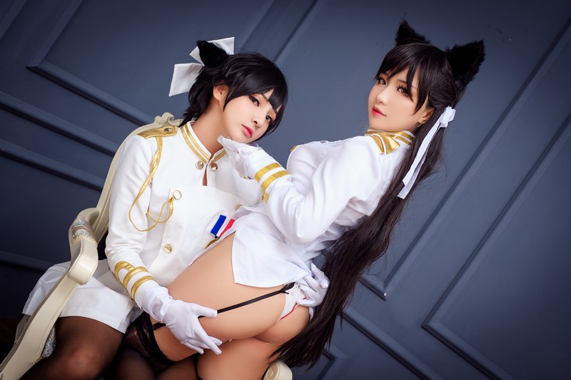 MiMi Chan 高雄 × 爱宕 Cosplay 碧蓝航线双人写真【23P-66M】插图3