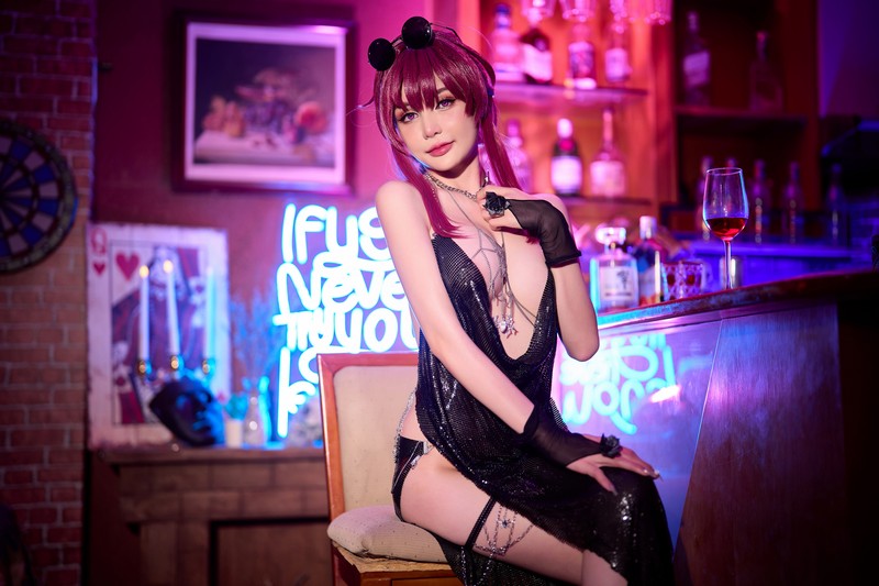 Joyce Lin2x Kafka Bar Night Cosplay Honkai Star Rail 写真 74P插图4