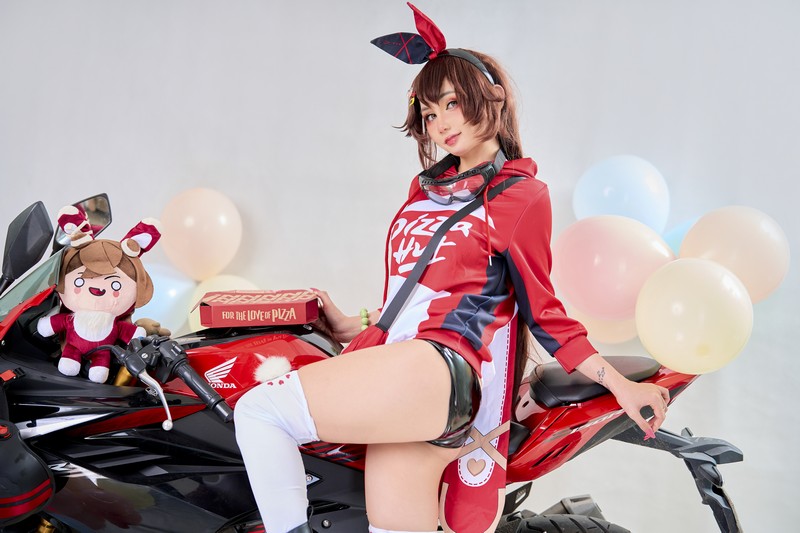 Joyce Lin2x Amber Pizza Cosplay Genshin Impact 写真 37P插图3