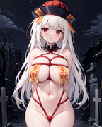 05031-2130045276-1girl-mature-female-solo-huge-breasts-sagging-breasts-jiangshi-no-bra-cleavage