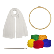 Penkraft Kantha Art on Stole DIY Kit | Complete DIY Craft Kit for Beginners & Hobby Artists