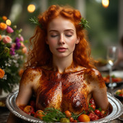 Garden wedding wom served Redhair 1 46