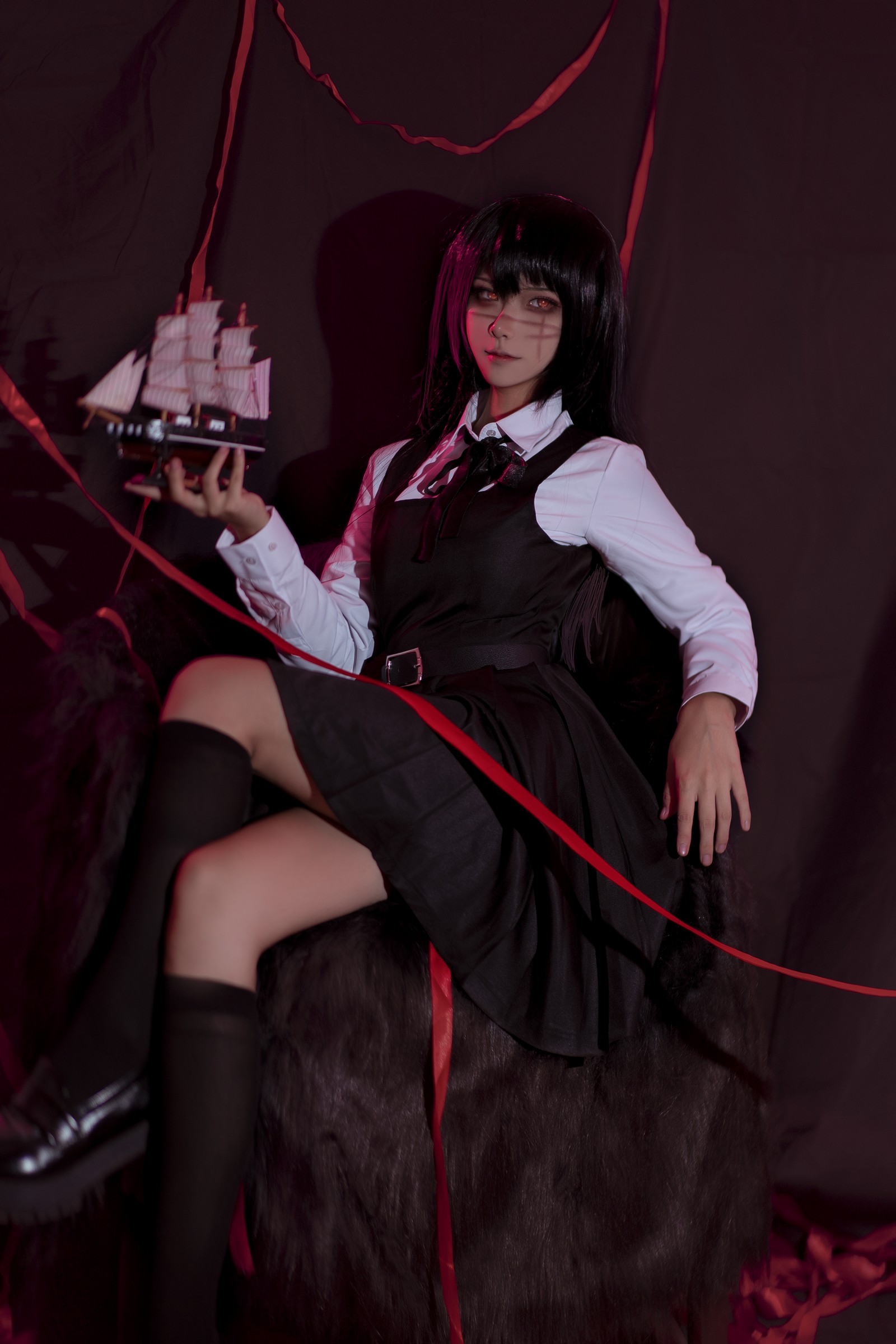 Seya-狮砸 – 电锯人 三鹰朝 Cosplay 高清写真（8P-65MB）