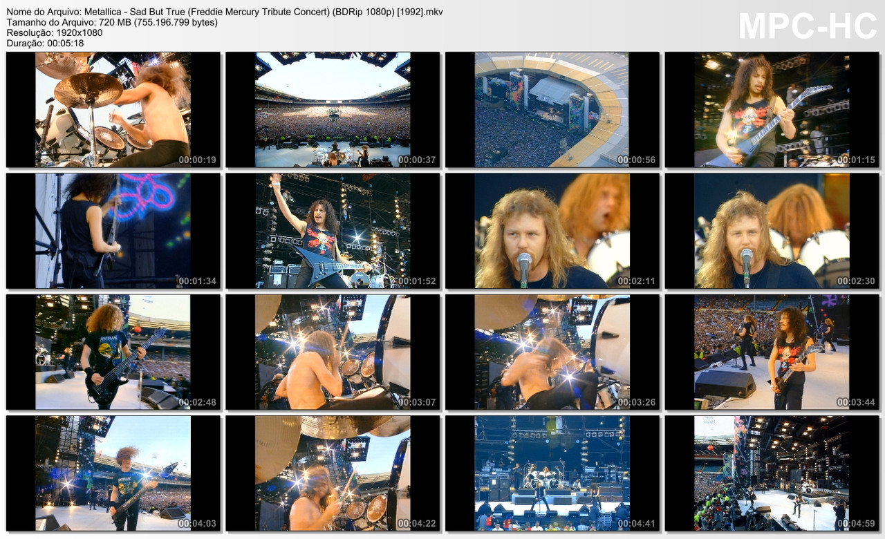 Metallica - Sad But True (Freddie Mercury Tribute Concert) (BDRip 1080p) [1992]