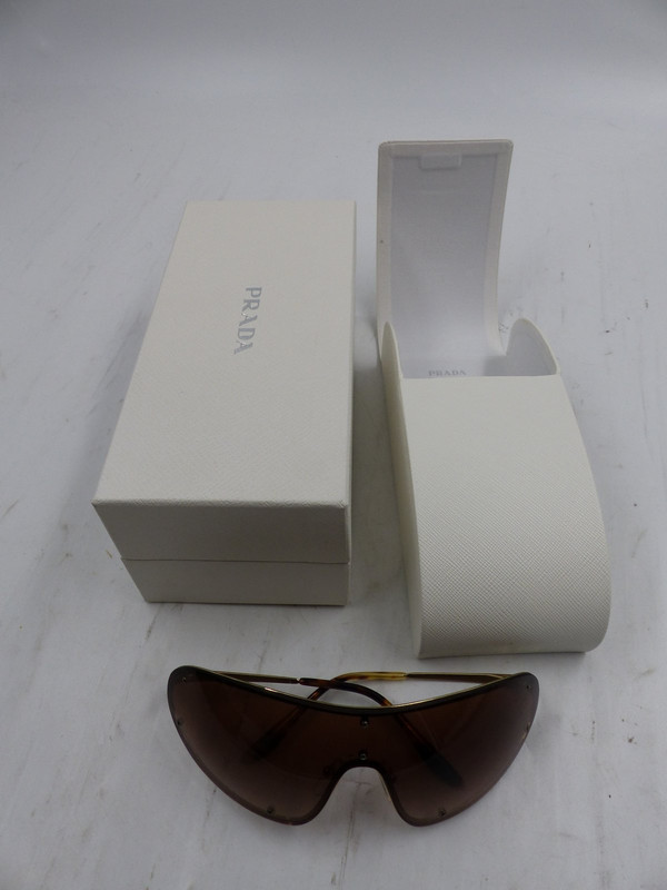 PRADA CATWLAK SHEILD SUNGLASSES PR 73VS ZVN6S1 BROWN GRADIENT LENSE