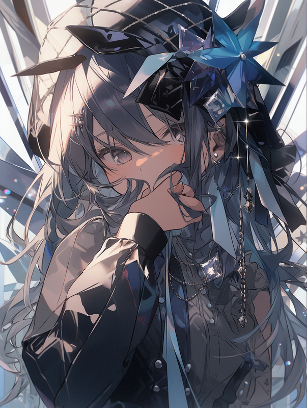 A_girl_reflected_in_a_prism_a_transparent_night_sky_a_ee773a8f-8d0e-46bc-b8fb-e8e2cf69d9f3