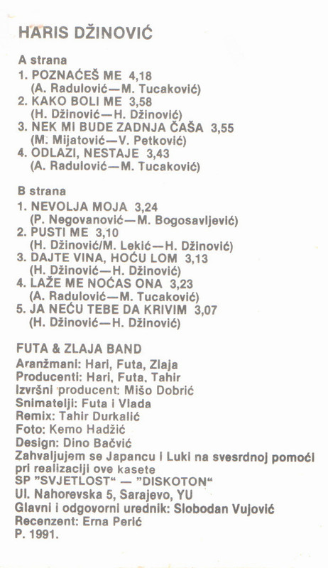 Haris Dzinovic 1991 kz