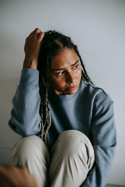 a depressed woman