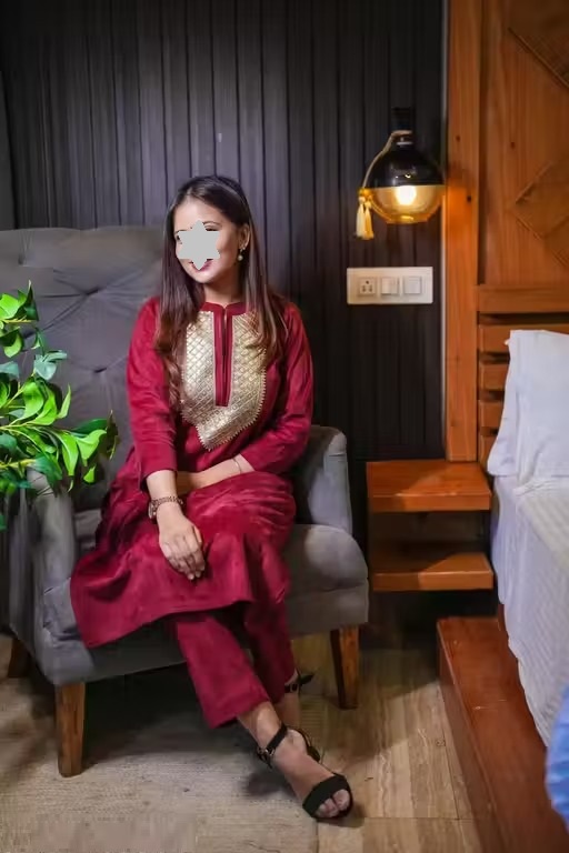 Women's Woolen Velvet Kurta and Pant Set | Winter Wear | Warm Velvet Ethnic Outfit | V-Neck Embroidery Lace Work Design | Maroon Colour Color 3 (KS129)