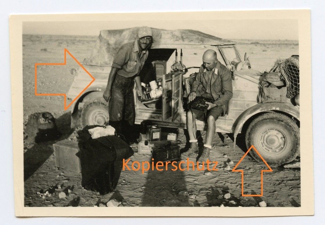 DAK Afrikakorps Lands Offiziere Kübelwagen Front Stellung Combat