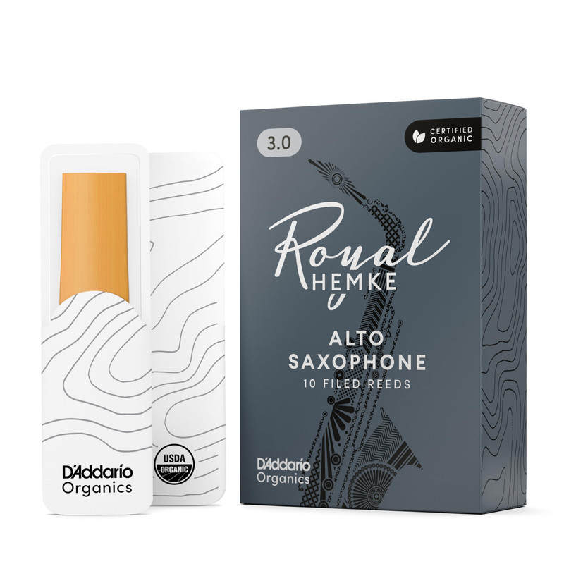 D'Addario Royal Hemke Organic трости для альт-саксофона — синяя коробка