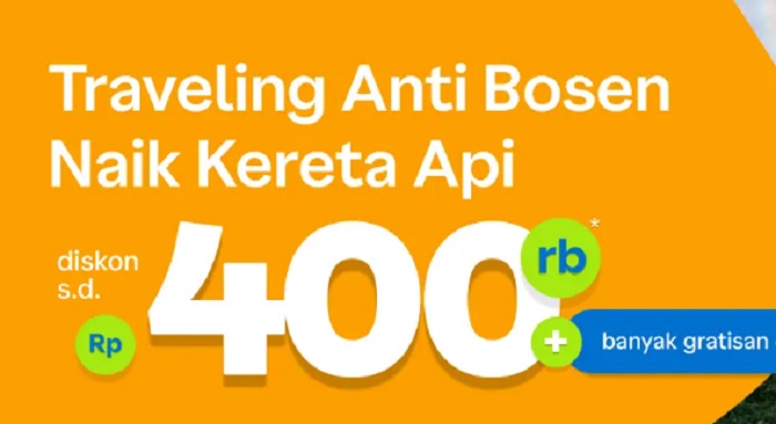 Promo tiket kereta api dari Traveloka.