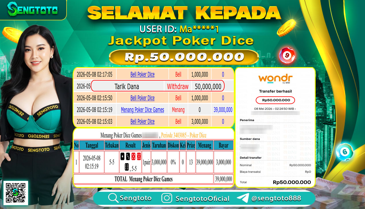 BUKTI PEMBAYARAN LIVEGAME POKER DICE