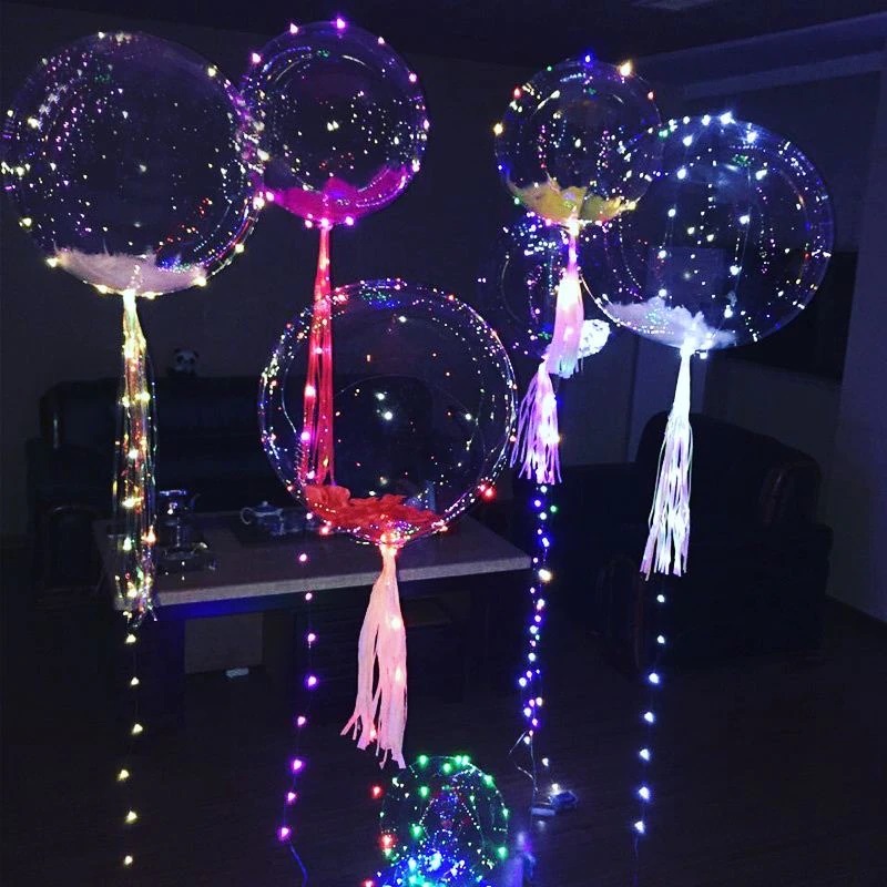5pcs Luminous Transparent Bobo Bubble Balloons 18/20/24