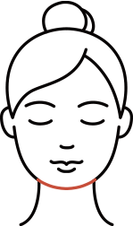 뭉툭해 보이는 턱끝