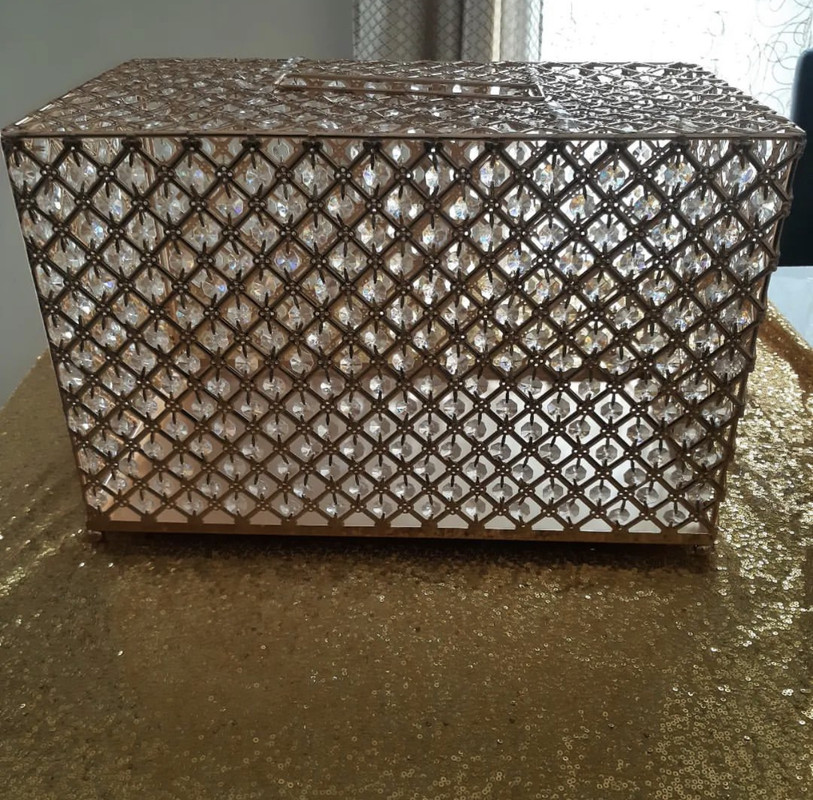 Gold Crystal Card Box
