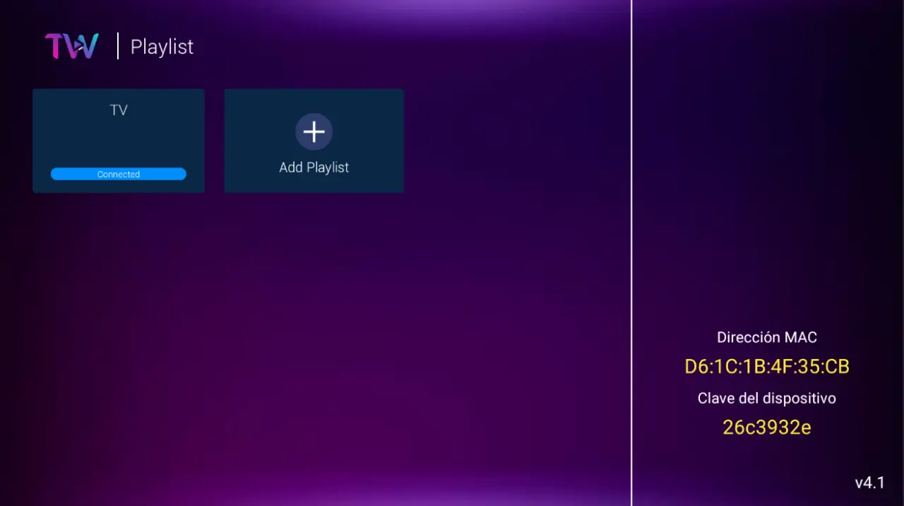 Vista del reproductor IBO Unitv 4.1 con opción de cambiar el fondo
