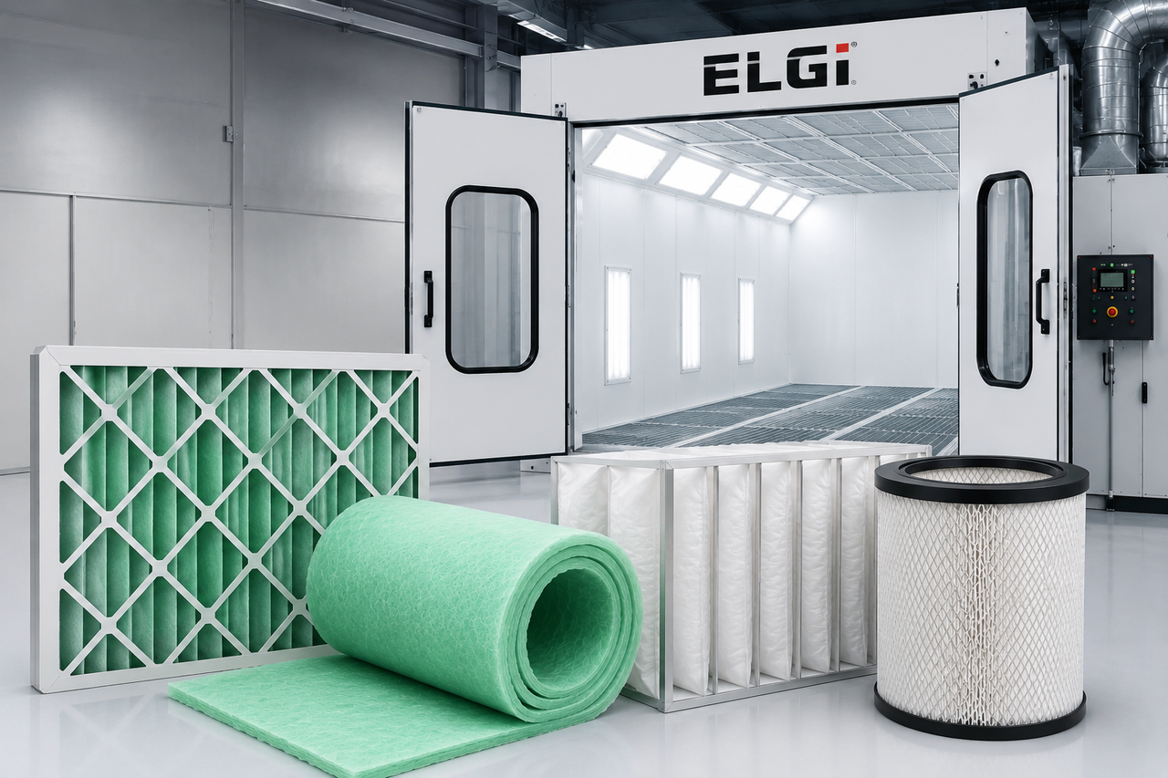ELGi paint booth replacement filters supplier in India - industrial spray booth filtration