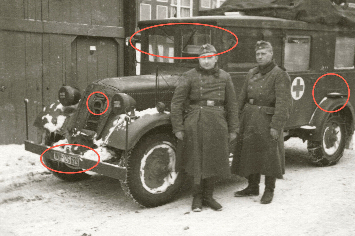 Orig. Foto ADLER W 61 K Krankenwagen Sanitätstruppe