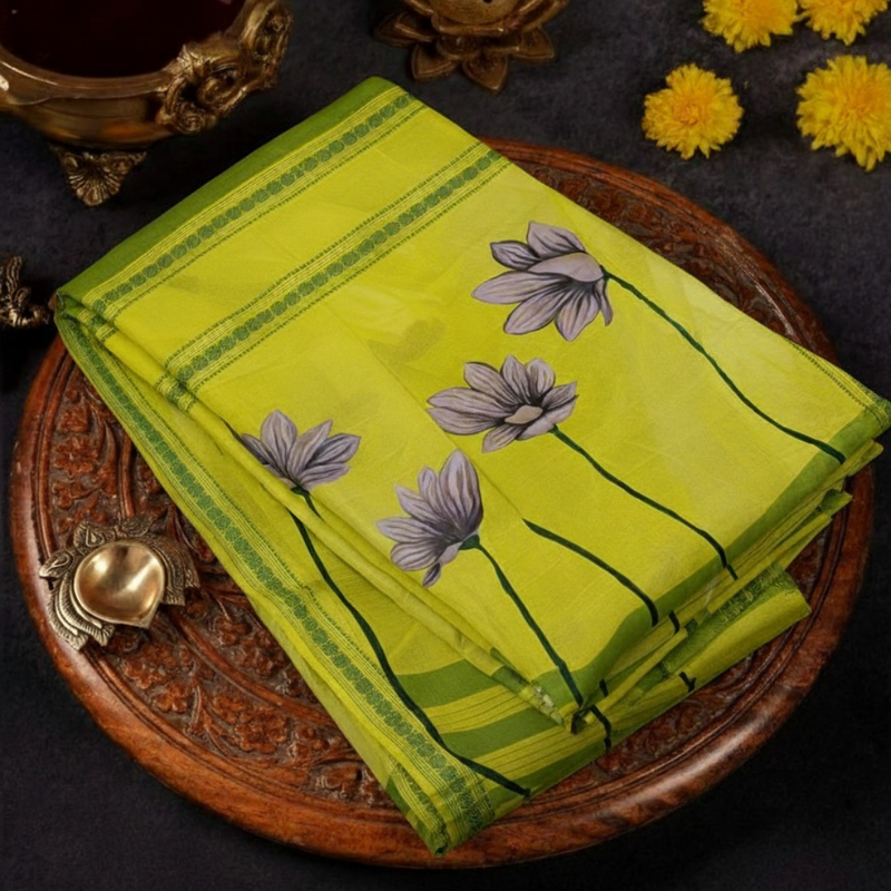 Handblock Printed Cotton Saree | Traditional Craft with Contemporary Elegance Design 1