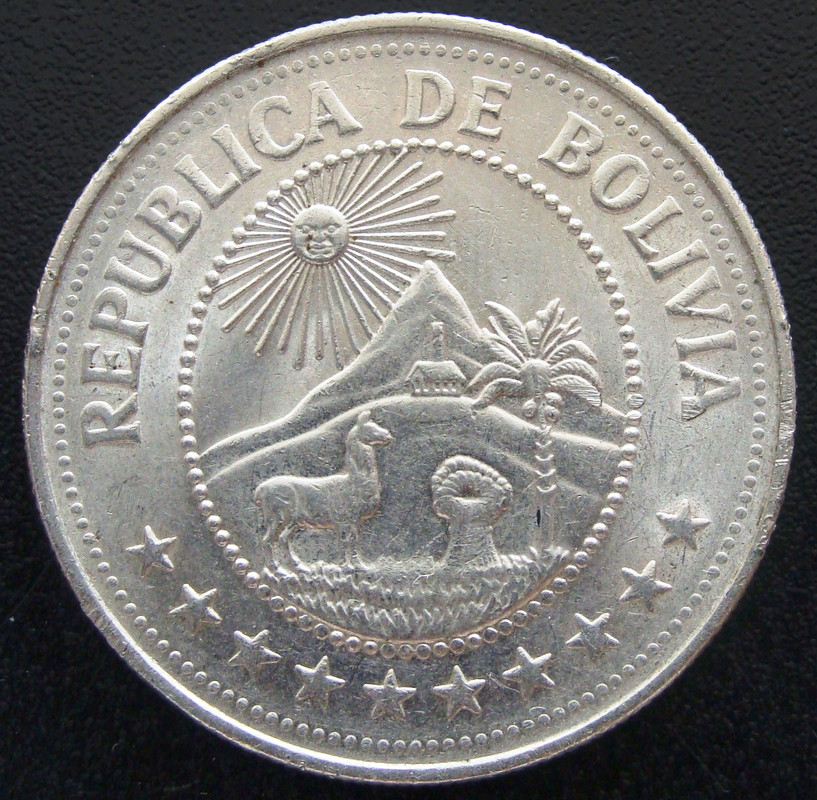 5 Pesos bolivianos. Bolivia (1976) BOL-5-Pesos-1976-anv