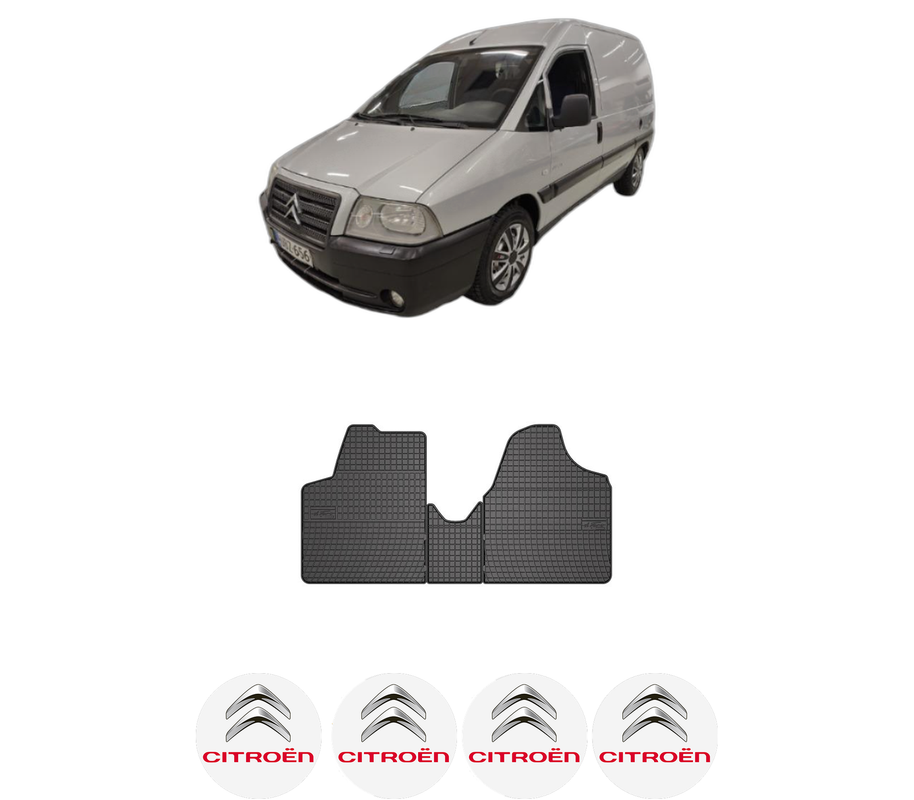 Set covorase presuri CITROEN JUMPY II Platform/Chassis din 2006-2016, auto, din cauciuc thermoplastic, 4 Stickere auto cu CITROEN