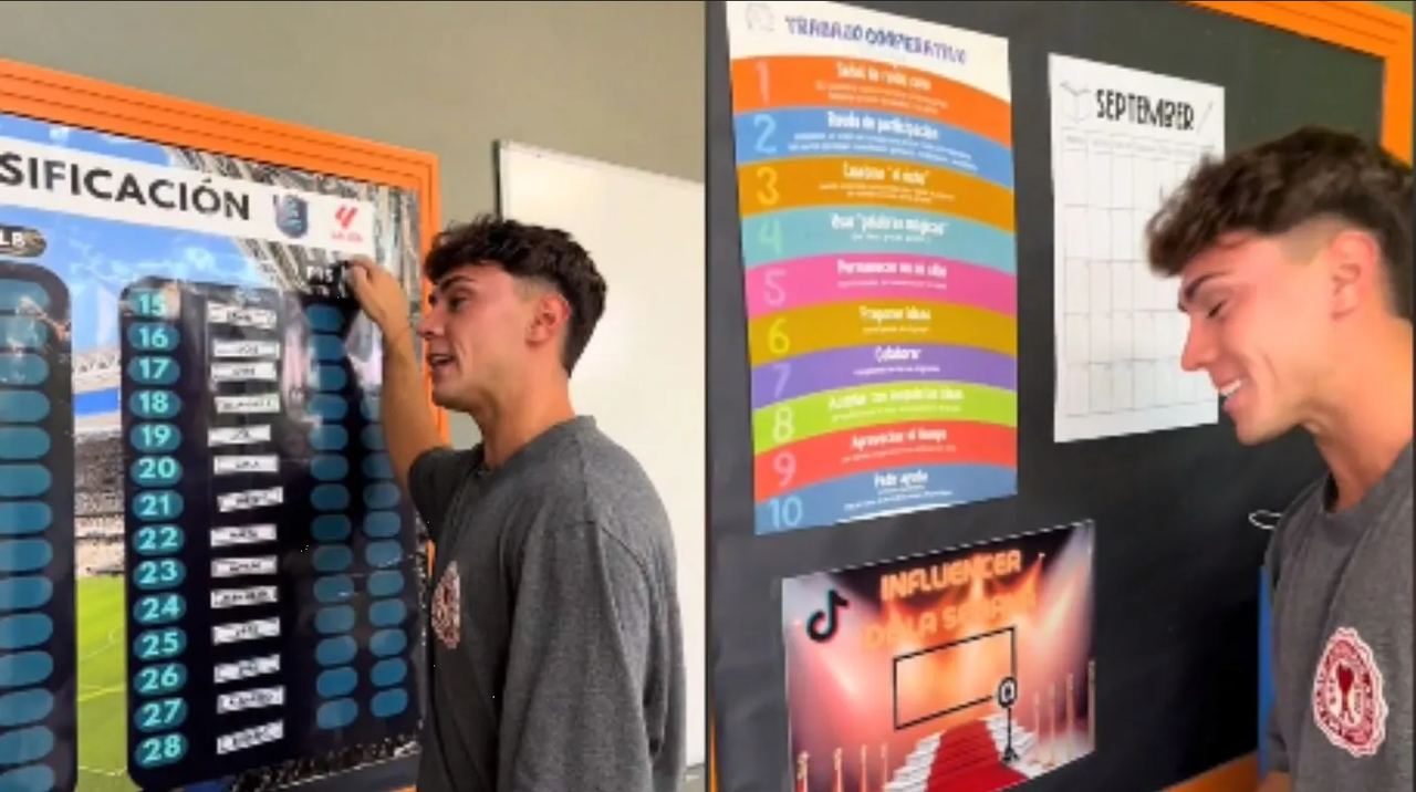Profesor se hace viral en Tiktok por decorar su clase