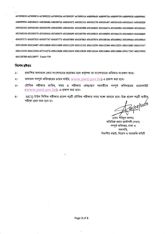 Public Works Department (PWD) Exam Result 2023 PDF-3