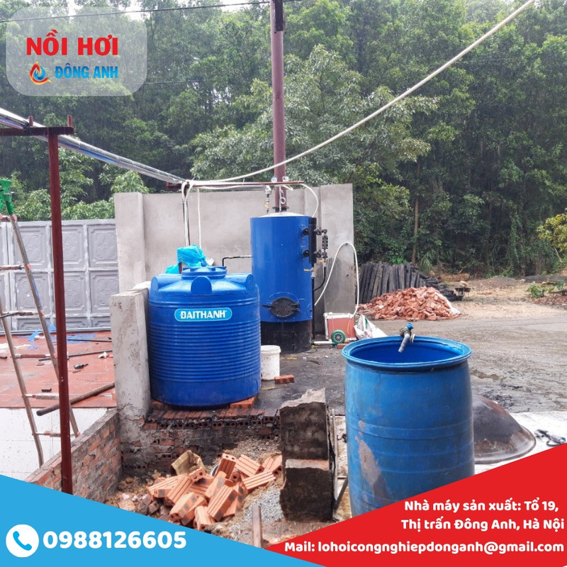 nồi hơi đốt than củi 150kg/h