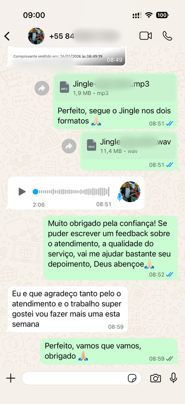 Feedback WhatsApp Arte Mart