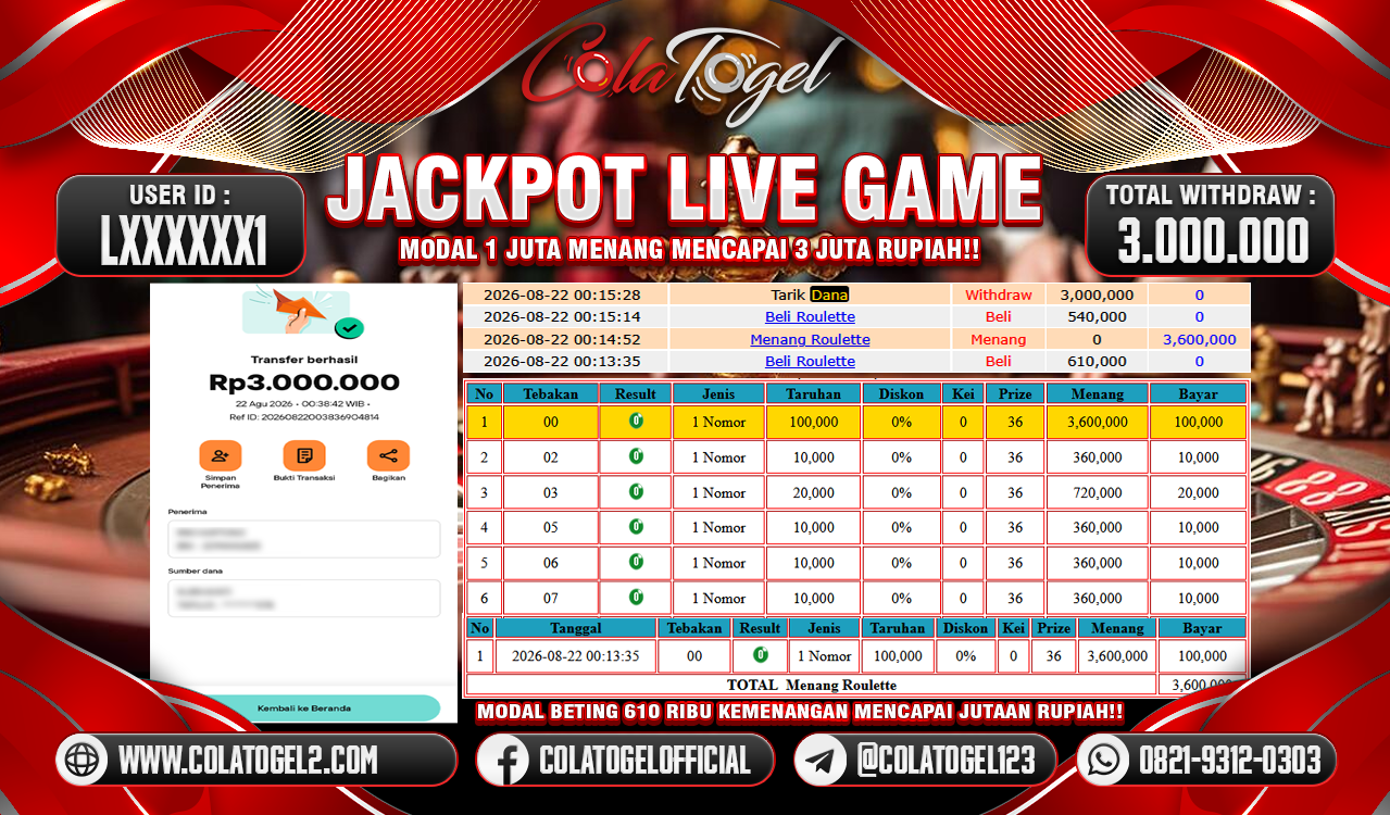JACKPOT LIVE GAME!!