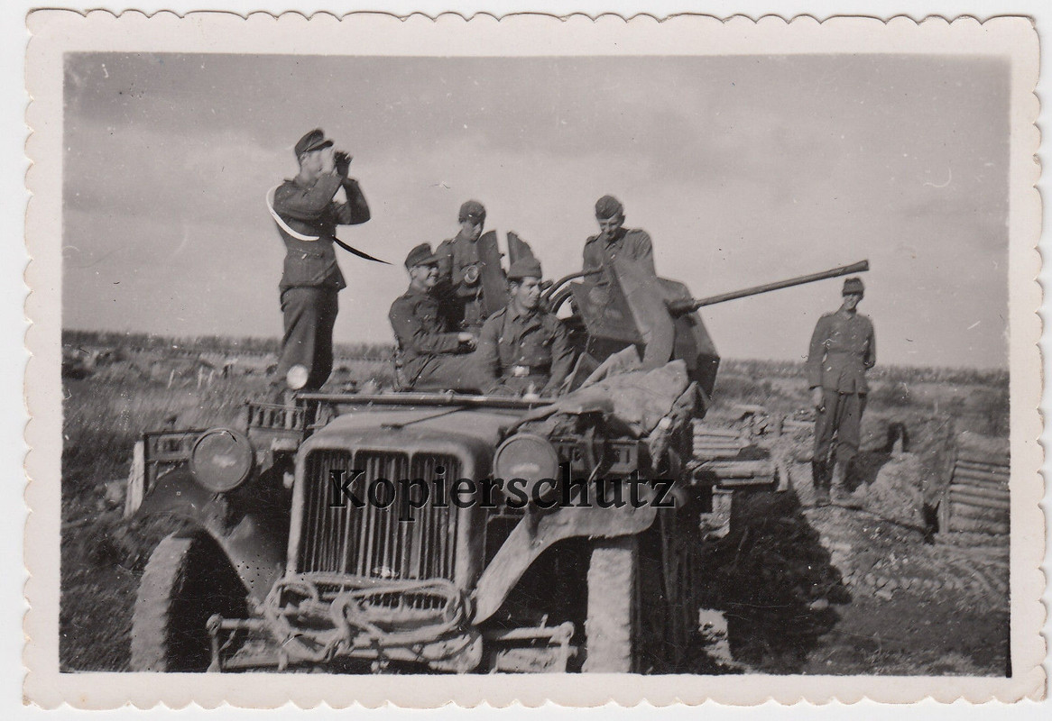 Foto Russlandfeldzug Kirische Wehrmacht Panzerjäger Halbkette mi